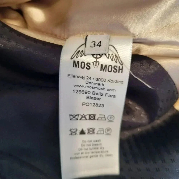 Mos Mosh Beliz Fara Double Breasted Feminine Blazer Vintage Rose Check Size XS. - Picture 2 of 15